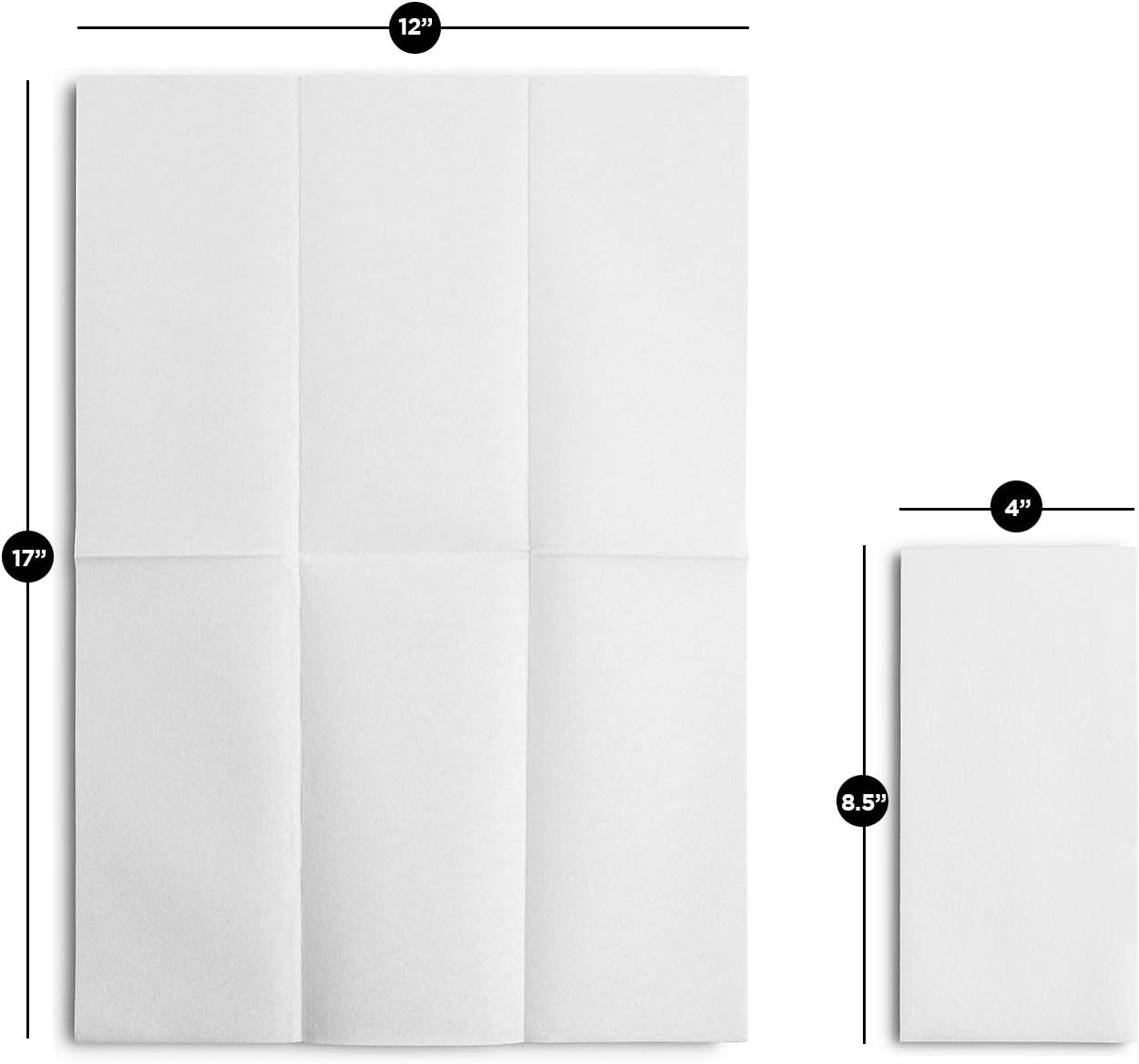 Dry Vibe Disposable Guest Towels (200 Pack), Linen-Feel Bathroom Napkins, Soft Cloth-Like Tissue 12"x17" White