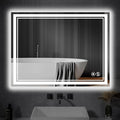 Dry Vibe 24x36 LED Bathroom Mirror, Dimmable Front & Backlit, Anti-Fog, 3 Color Lighting, Wall Mounted