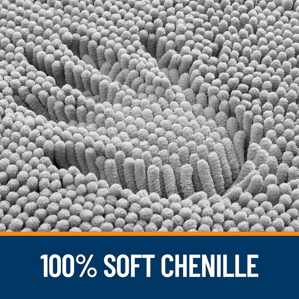 Ultra Soft Chenille Bath Mat – Non-Slip Absorbent Bathroom Rug (Quick Dry, Machine Washable