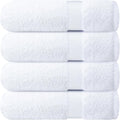 DryVibe Luxury 100% Cotton Bath Towels Set of 4 – Ultra Soft & Highly Absorbent (27x54 Inches, White)